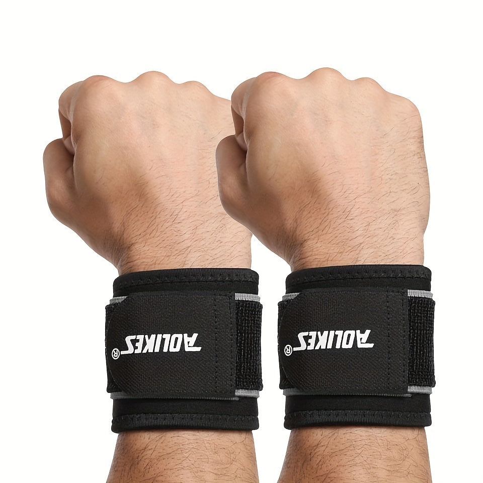 2pcs Sports Wristbands Compression Adjustable Riding Running Men Women Weightlifting Pull-Up Supplies